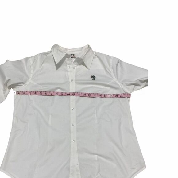 Disneys Mickey Mouse Statue of Liberty Button Down Long Sleeve Shirt White Large - Picture 4 of 14